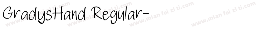 GradysHand Regular字体转换